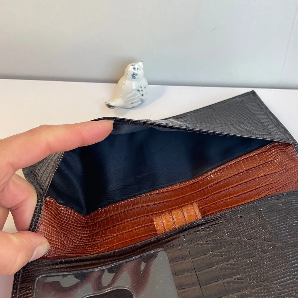 Brahmin Vintage Italian Leather Trifold Wallet